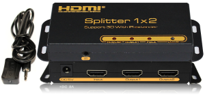 HDMI Splitter 1x2 With IR extender 3D-Supported-0