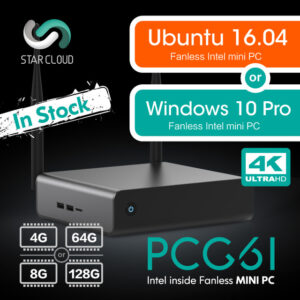 Mini PC Star Cloud PCG 61 с Windows 10 Pro или Ubuntu Braswell Celeron N3150 SSD DDR3 1000M LAN 5G WiFi HDMI VGA-0